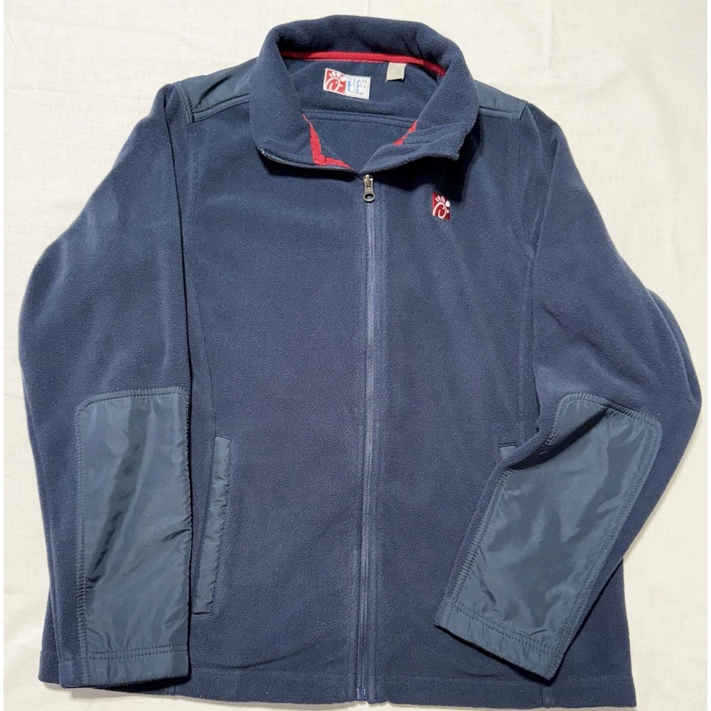 Chick-fil-A Team Style Blue Fleece Full Zip Jacket Size 2XL